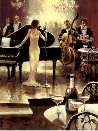 Jazz Night Out Art Print by Brent Heighton